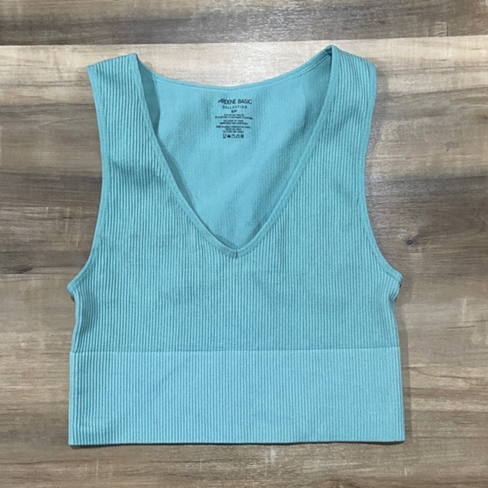 Ardene Ribbed Crop Top - Teal